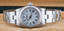 Ladies Rolex Oyster Perpetual No-Date 67230 Stainless Steel White Roman Numeral Ivory Dial Oyster Band 25mm  Excellent Condition
