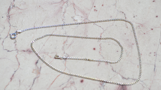 Silver Chain Curb Link 18