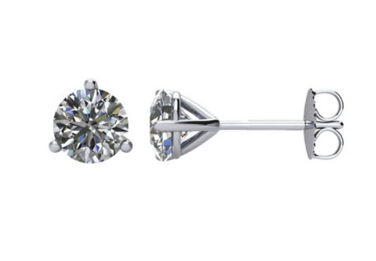 Diamond Earring Studs in 14kt White or 14kt Yellow Gold for Pierced Ears Natural Genuine Diamonds 0.20pts Total Carat Weight