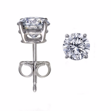 Diamond Earring Studs in 14kt White or 14kt Yellow Gold Gold Baskets for Pierced Ears Natural Genuine Diamonds 0.44pts Total Carat Weight