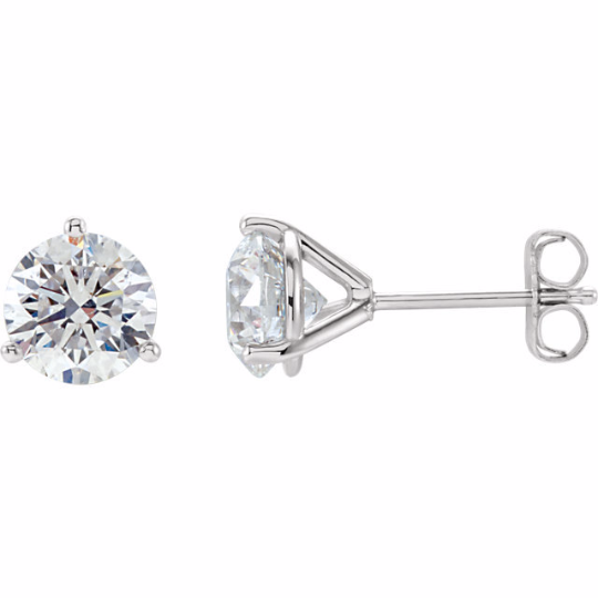 Diamond Earring Studs in 14kt White or 14kt Yellow Gold for Pierced Ears Natural Genuine Diamonds 0.34pts Total Carat Weight
