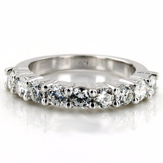 Diamond Anniversary Ring in 14kt White Gold 1.08cts