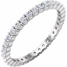 Eternity Ring 14kt White Gold Round Genuine Diamonds Anniversary Ring 0.50pts Size 3 4 5 6 7 8 9 Plus Half Sizes