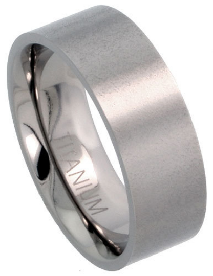 Titanium Wedding Band Comfort Fit Ring 6mm Width Pipe Flat Matte Finish Polish Men or Womens Size 6 7 8 9 10 11 12 13 14