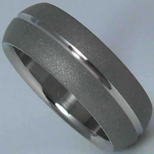 Titanium Comfort Fit Ring Custom Made Wedding Band Mens or Ladies Size 10 Satin Finished Dome