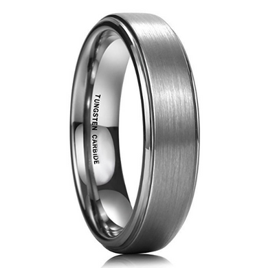 6MM Unisex Tungsten Ring High Polish Matte Finish Wedding Band Beveled Edge Sizes 6 6.5 7 7.5 8 8.5 9 9.5 10 10.5 11 11.5 12 12.5 1313.5 14