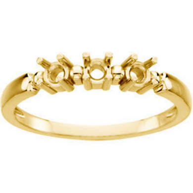 Mothers Three Stone Ring in 14kt yellow Gold 3.0mm Gemstones Pick Any Birthstone You Preffer Size 3 4 5 6 7 8 9 Half Sizes