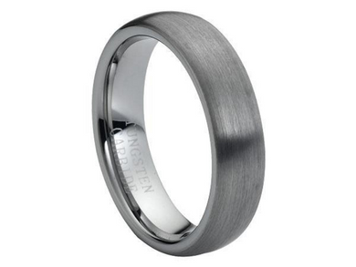 Tungsten Carbide 6MM Matte Brushed Dome Wedding Band Ring Comfort Fit Size 5 5.5 6 6.5 7 7.5 8 8.5 9 9.5 10 10.5 11 11.5 12 12.5 13 14 15