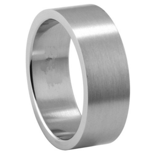 Sterling Silver Wedding Band 925 Satin Finish 8mm Custom Made Ring Wide Pipe Design Size 5 6 7 8 9 10 11 12 13 14 15