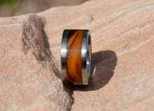 Bethlehem Olive Wood Band Titanium Wood Ring 10mm Mens or Ladies Wedding Bands Custom Size