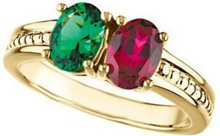 Mothers Ring Design 14kt yellow Gold 7.00X5.00mm Oval Ruby & Emerald Stone or any Gemstone Preffered Size 3 4 5 6 7 8 9 Plus Half Sizes