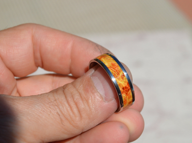 Box Elder Burl Wood Titanium Wood Ring 8mm Mens or Ladies Wedding Bands Size 4 5 6 7 8 9 10 11 12 13 14 15 16 17 18 19 20 Half Sizes