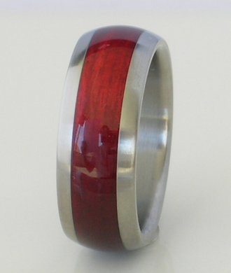 Tungsten Ring Cherry Bahama Wood Mens or Ladies Wedding Band in sizes 4 5 6 7 8 9 10 11 12 13 14 15 16 17 HandCrafted