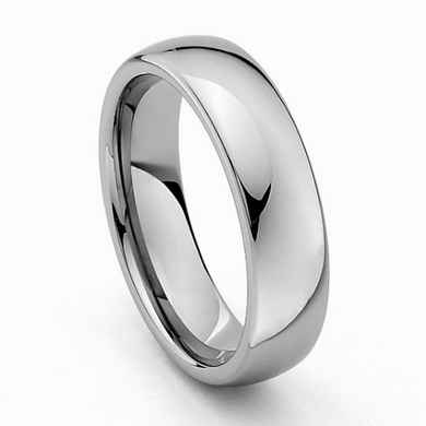 Tungsten 6MM Dome Wedding Band Polished Comfort Fit Design Sz 4 4.5 5 5.5 6 6.5 7 7.5 8 8.5 9 9.5 10 10.5 11 11.5 12 12.5 13 13.5 14 14.5 15