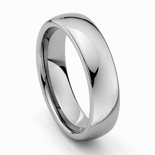 Tungsten 6MM Dome Wedding Band Polished Comfort Fit Design Sz 4 4.5 5 5.5 6 6.5 7 7.5 8 8.5 9 9.5 10 10.5 11 11.5 12 12.5 13 13.5 14 14.5 15