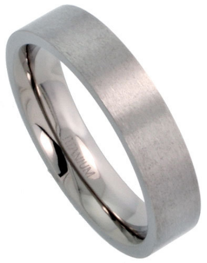 New 5mm Wide Comfort Fit Titanium Ring popular - 5B1G-XB