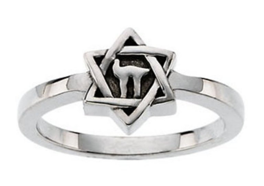 Star of David Ring 14kt Yellow Gold or 14kt White Gold Design Sizes Available 3 4 5 6 7 8 9 Plus Half and 1/4 Sizes
