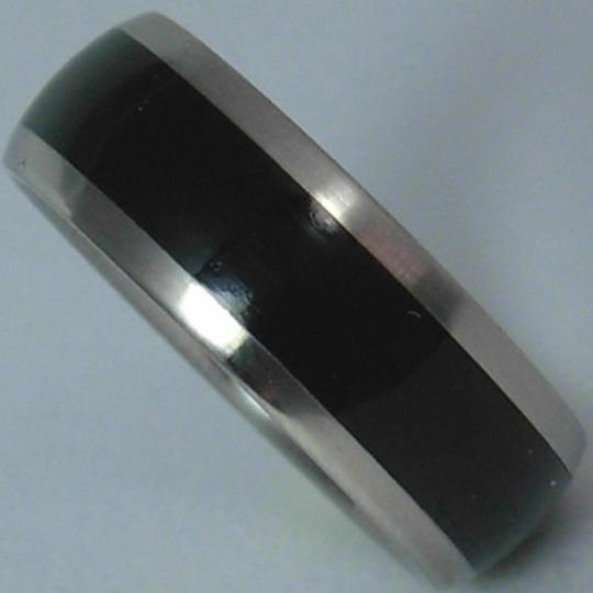 Custom Titanium African Black Wood Ring Wedding Band Mens or Ladies Sizes 4-17 Rings Available