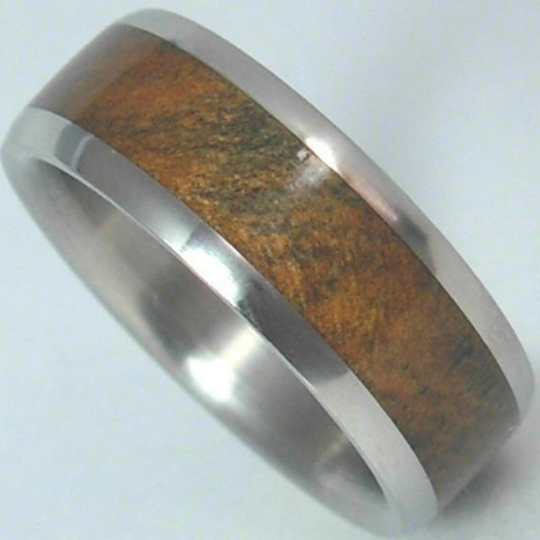 Titanium Wood Ring Custom Wooden Wedding Band Handcrafted with Ancient Kauri Wood Bands available in size 4-17 Rings