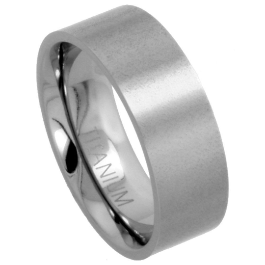 Titanium 9mm Flat Pipe Cut Wedding Band Ring Matte Finish Comfort Fit Design Size 6 7 8 9 10 11 12 13