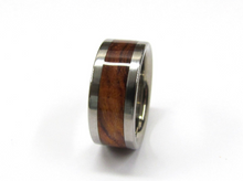 Titanium Ring Exotic Koa Wood Mens or Ladies Wedding Band in sizes 4-17 HandCrafted