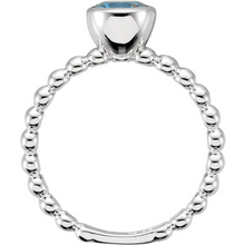 Birthstone Ring in 14kt White Gold Stackable Ring