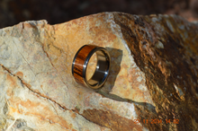 Titanium Wood Ring Desert Iron Wood Band Custom Wedding Band Available in Comfort Fit Mens and Ladies Size 4-18 Unique Exotic Wooden Design