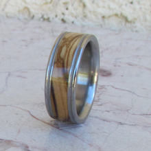 Bethlehem Olive Wood Titanium Ring Mens Engagement Wedding Bands Unisex Band Milgrain Design Size 4 5 6 7 8 9 10 11 12 13 14 15 16 17