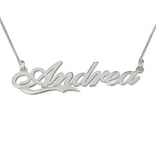 Custom Name Necklaces Ashley Sara Estrella Andrea Carrie Samples Create your Own Names Sterling Silver with Box Chain