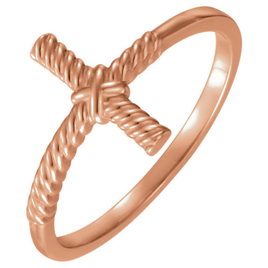Religious Jewelry Cross Ring 14kt Yellow Gold 14kt White Gold 14kt Rose Gold Design Cross Ring Size 10 Plus Half and 1/4 Sizes