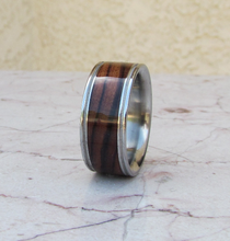 Pure Tungsten Wood Ring Exotic Kingwood Wooden Band Mens or Ladies Wedding Ring Milgram Edge - Bands Available in size 4-18 Rings