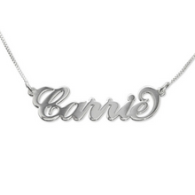 Custom Name Necklaces Ashley Sara Estrella Andrea Carrie Samples Create your Own Names Sterling Silver with Box Chain